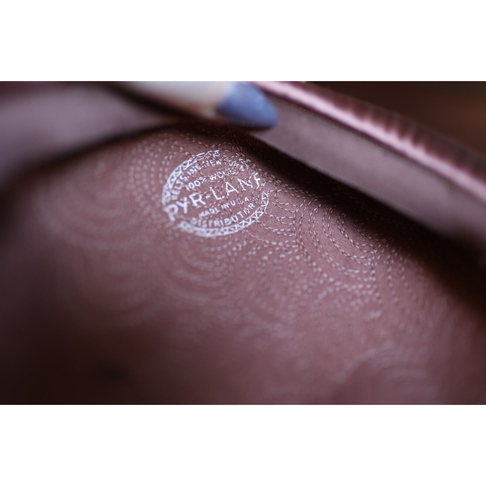 Vintage  Herzfeld's' Kansas City 100% Wool Brown beaded hat - Picture 9 of 10